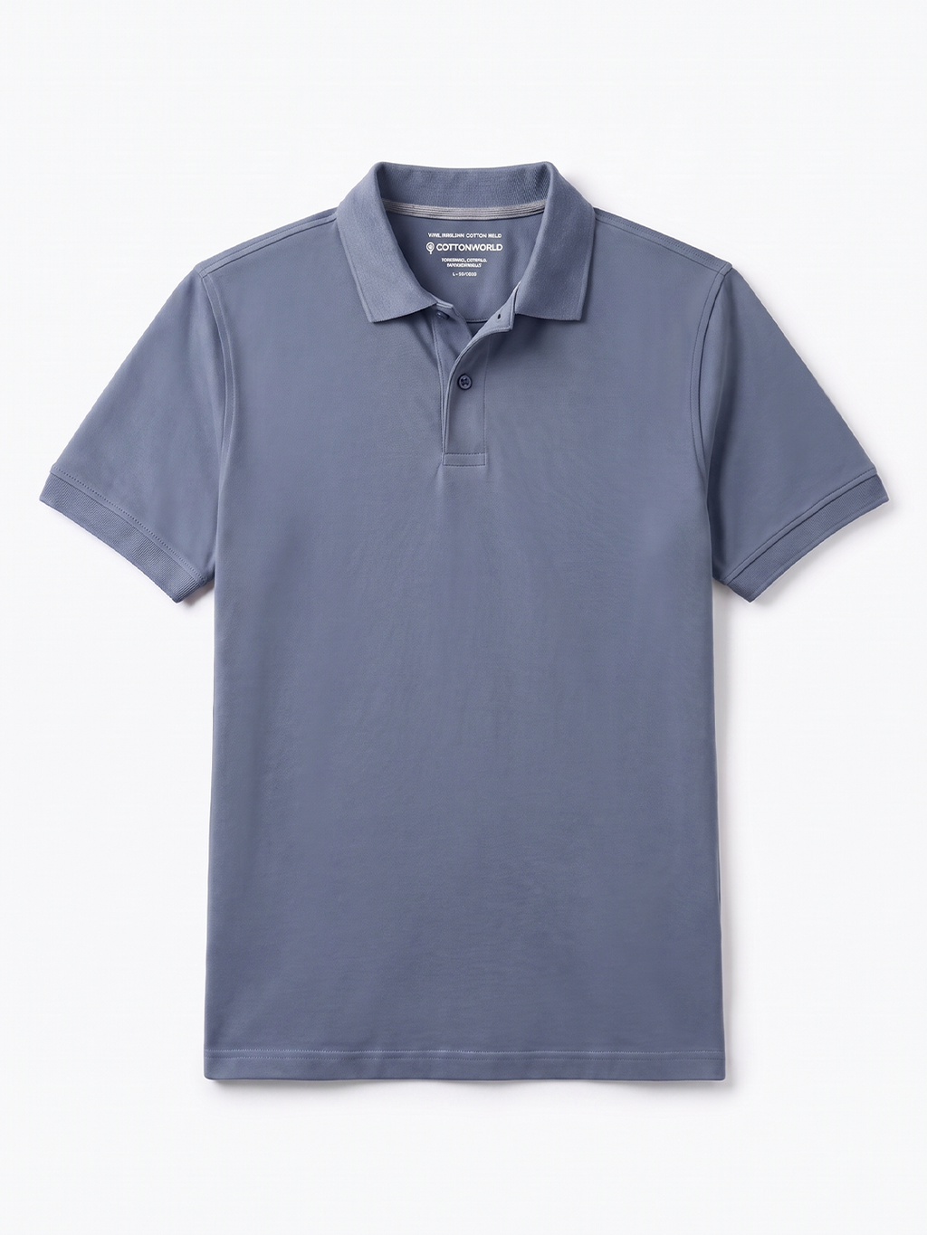 Men's 100% Organic Cotton Regular Fit Tshirt Blue