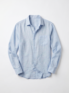 Men's Sky 100% Linen Regular Fit Shirt