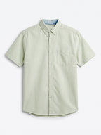 Men's Mint Oxford 100% Cotton Regular Fit Shirt