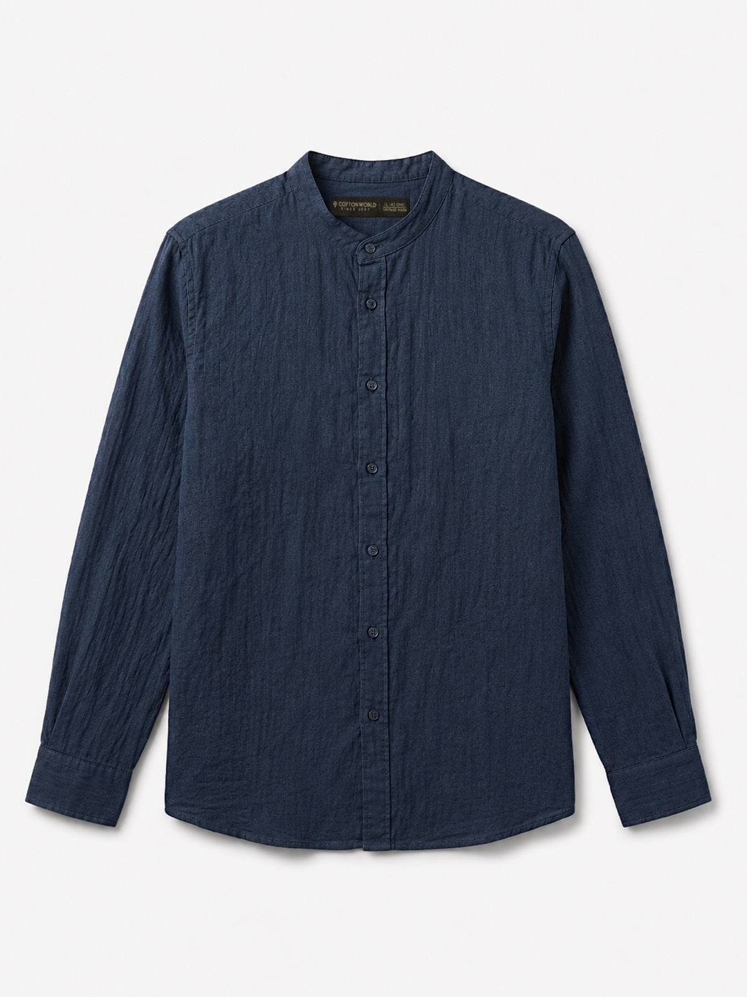 Men's Navy 100% Cotton Regular Fit Shirt