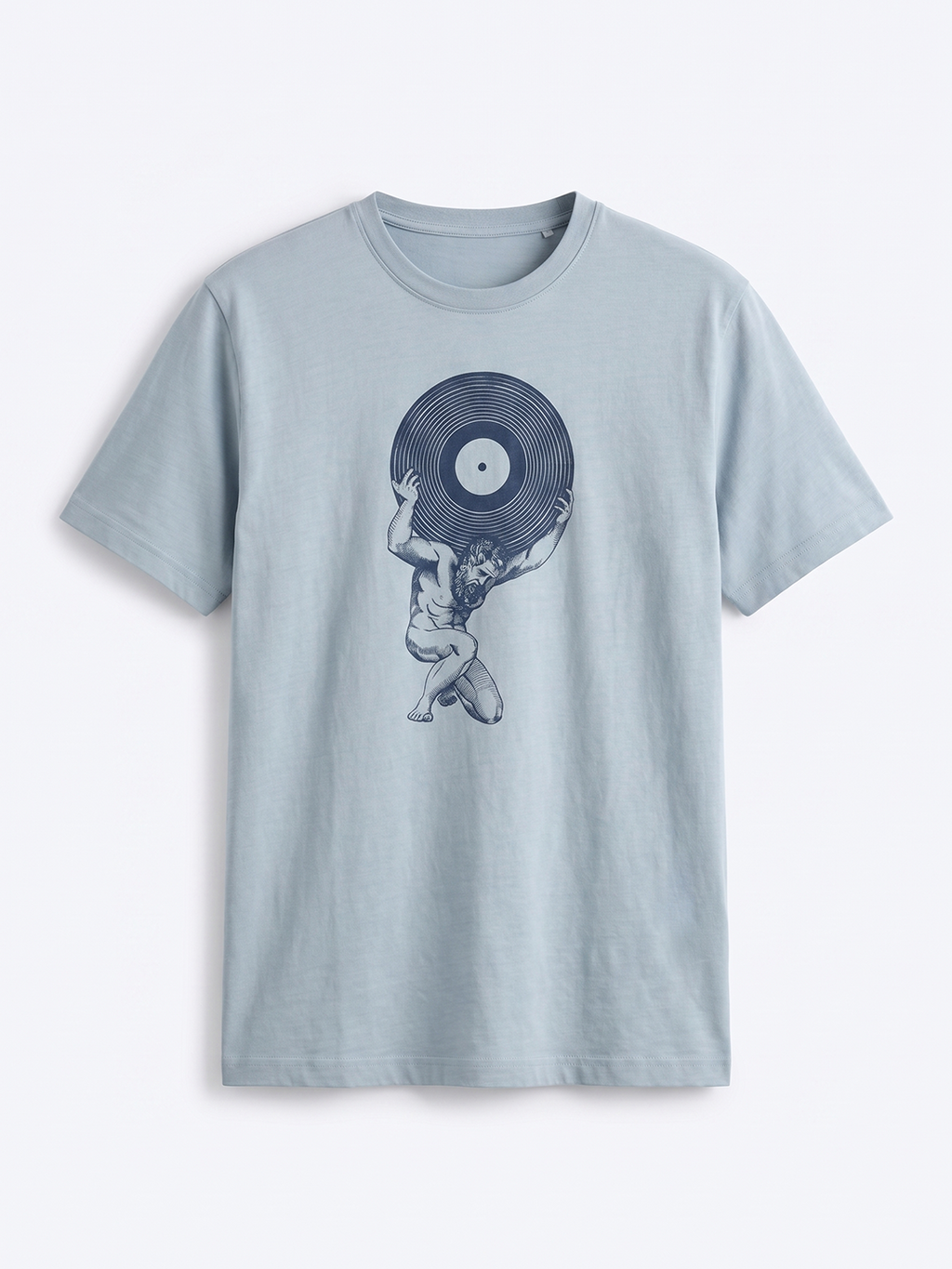 Men's Blue 1 100% Organic Cotton Regular Fit Tshirt