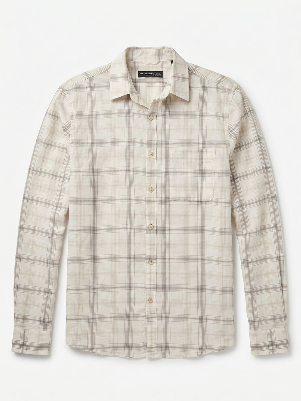 Men's Offwhite 100% Cotton Regular Fit Shirt