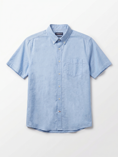 Men’s Cotton Regular Fit Oxford Half Sleeve Shirt Sky