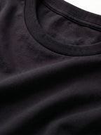 Men's Black Cotton Bamboo Elastane Regular Fit Tshirt