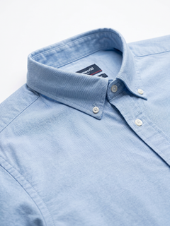 Men’s Cotton Regular Fit Oxford Half Sleeve Shirt Sky