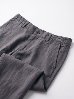 Men's Slate 100% Linen Regular Fit Pant
