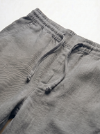 Men's Blue Cotton Linen Regular Fit Shorts