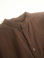 Men's Brown 100% Cotton Regular Fit Shirt