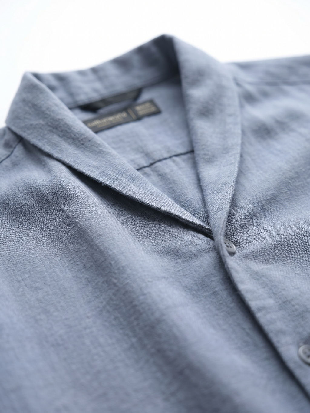 Men's Navy Tencel Linen Regular Fit Shirt