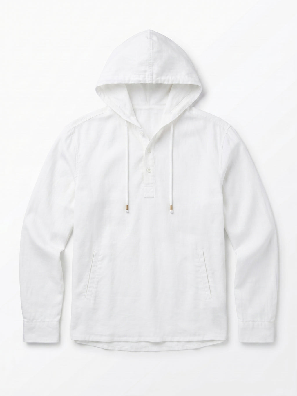 Men's White Linen Cotton Regular Fit Shirt