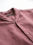 Men's Red Tencel Linen Regular Fit Shirt