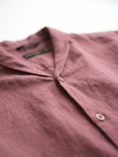 Men's Red Tencel Linen Regular Fit Shirt
