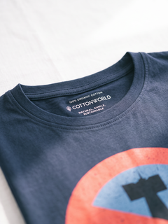 Men's 100% Organic Cotton Regular Fit Tshirt Navy