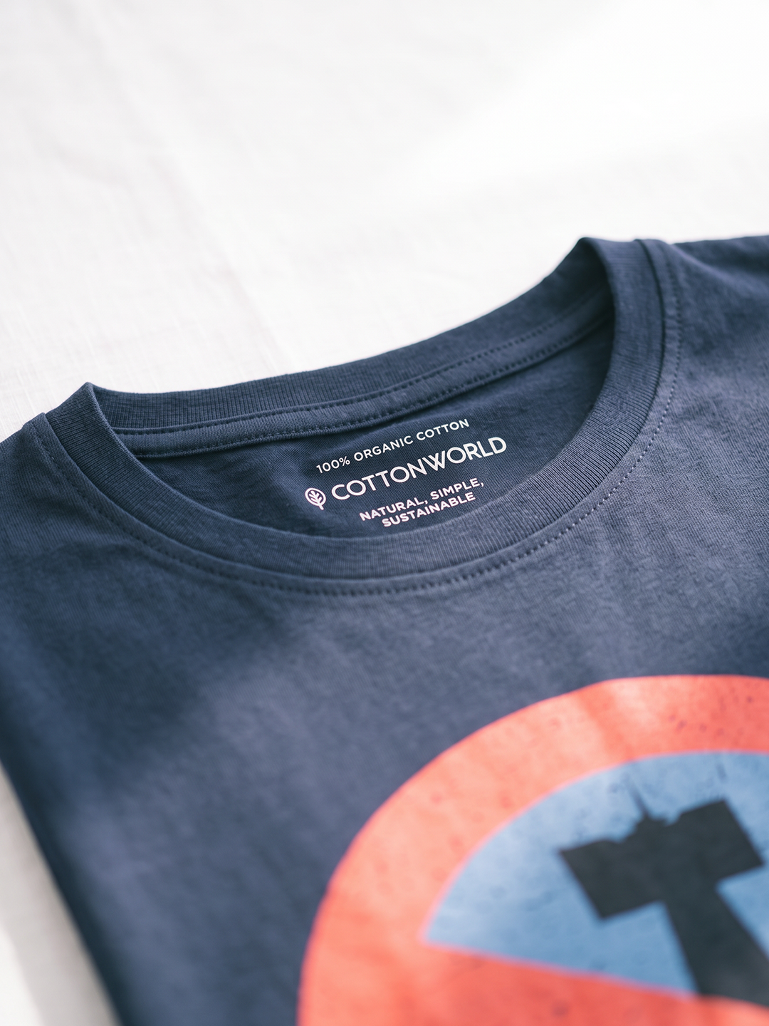 Men's 100% Organic Cotton Regular Fit Tshirt Navy