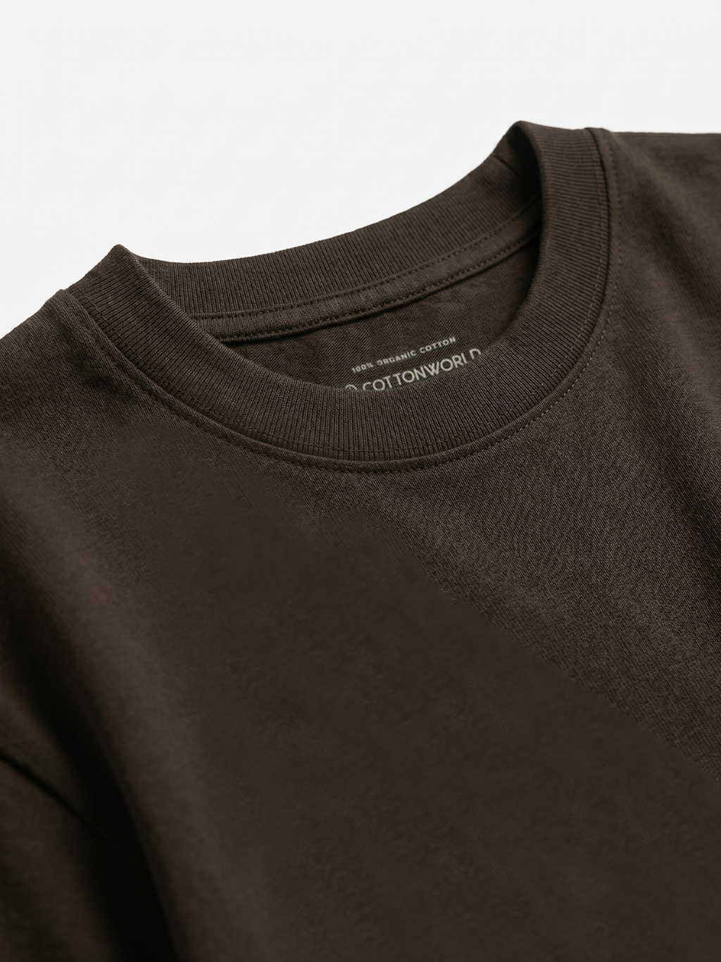 Men's Brown 100% Organic Cotton Regular Fit Tshirt