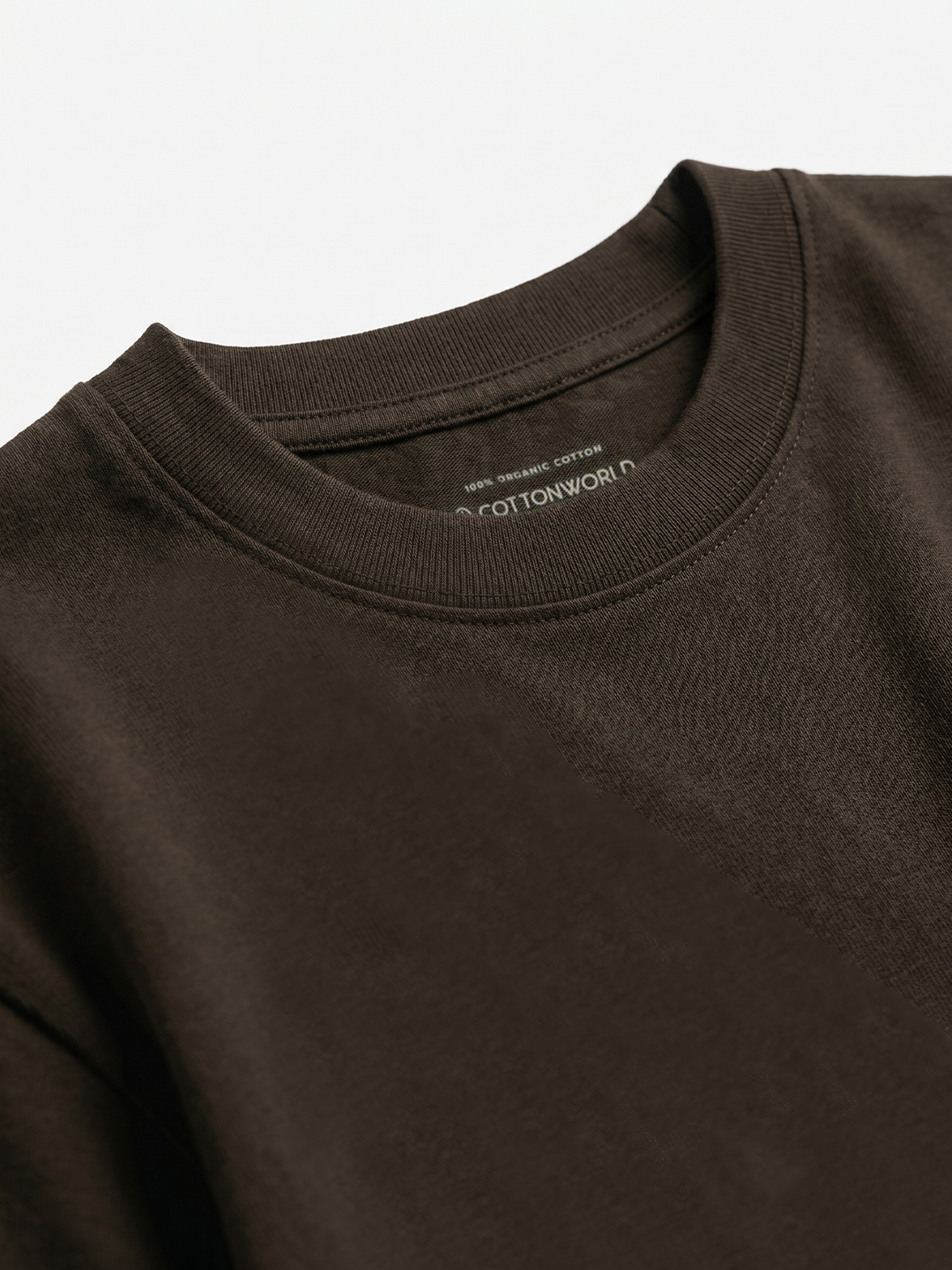 Men's Brown 100% Organic Cotton Regular Fit Tshirt