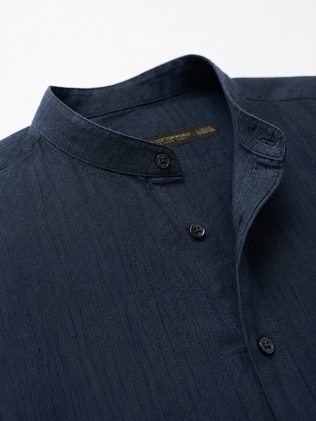 Men's Navy 100% Cotton Regular Fit Shirt
