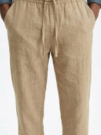 Men's Khaki 100% Cotton Regular Fit Pant