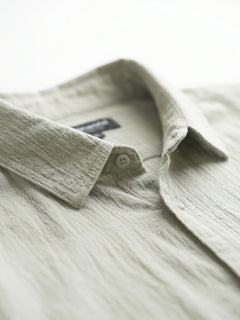 Men's Green Cotton Lycra Regular Fit Shirt