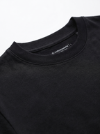 Men's Black Cotton Elastane Slim Fit Tshirt