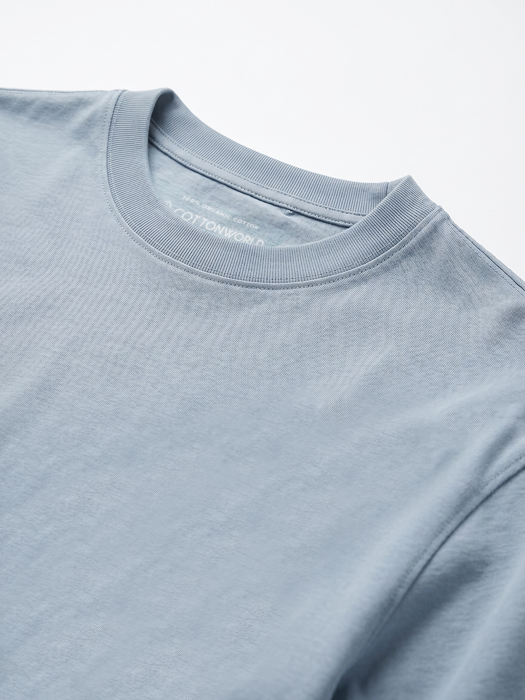 Men's Blue 100% Organic Cotton Regular Fit Tshirt