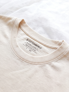 Men's 100% Cotton Relax Fit Tshirt Natural