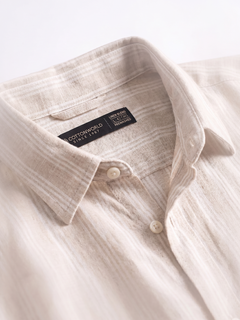 Men's Natural Linen Lyocell Regular Fit Shirt