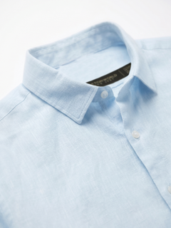Men's Sky 100% Linen Regular Fit Shirt
