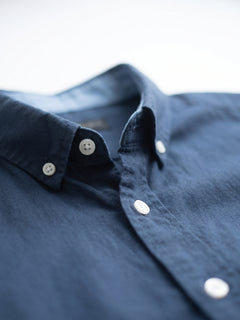 Men's Navy Oxford 100% Cotton Regular Fit Shirt