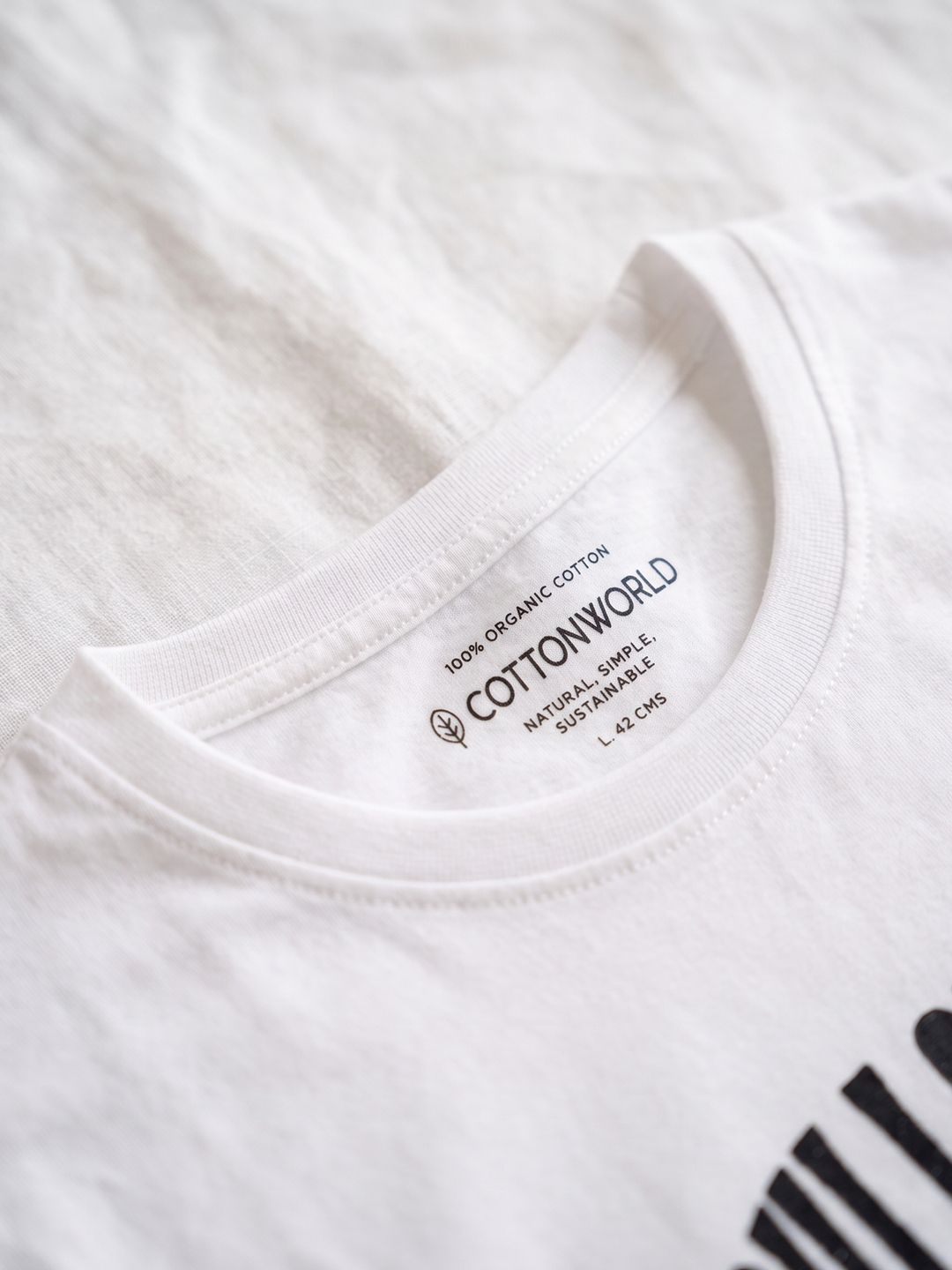 Men's 100% Organic Cotton Regular Fit Tshirt White