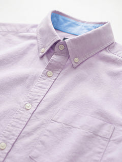 Men's Lilac Oxford 100% Cotton Regular Fit Shirt