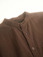 Men's Brown 100% Cotton Regular Fit Shirt