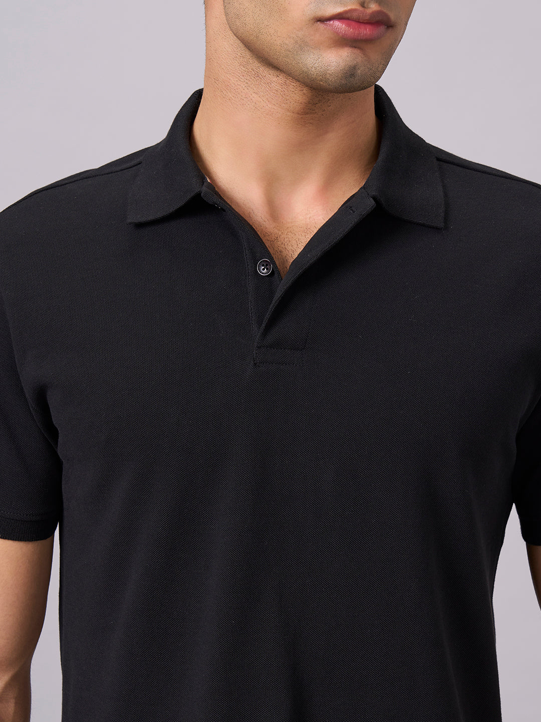 Men's Black 100% Organic Cotton Regular Fit Tshirt