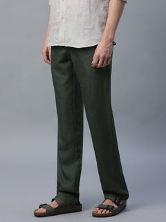 Men’s Linen Regular Fit Pant Green
