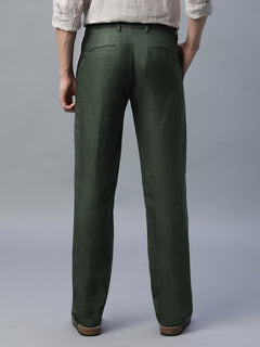 Men’s Linen Regular Fit Pant Green