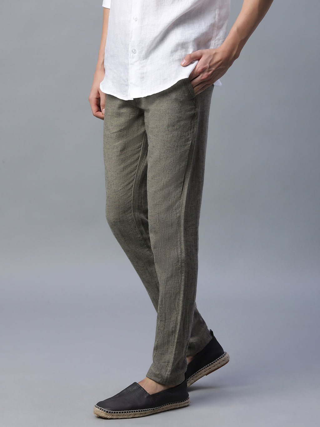 Men's Avenue Cotton Linen Slim Fit Pant