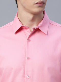 Men's 100% Cotton Slim Fit Shirt Pink