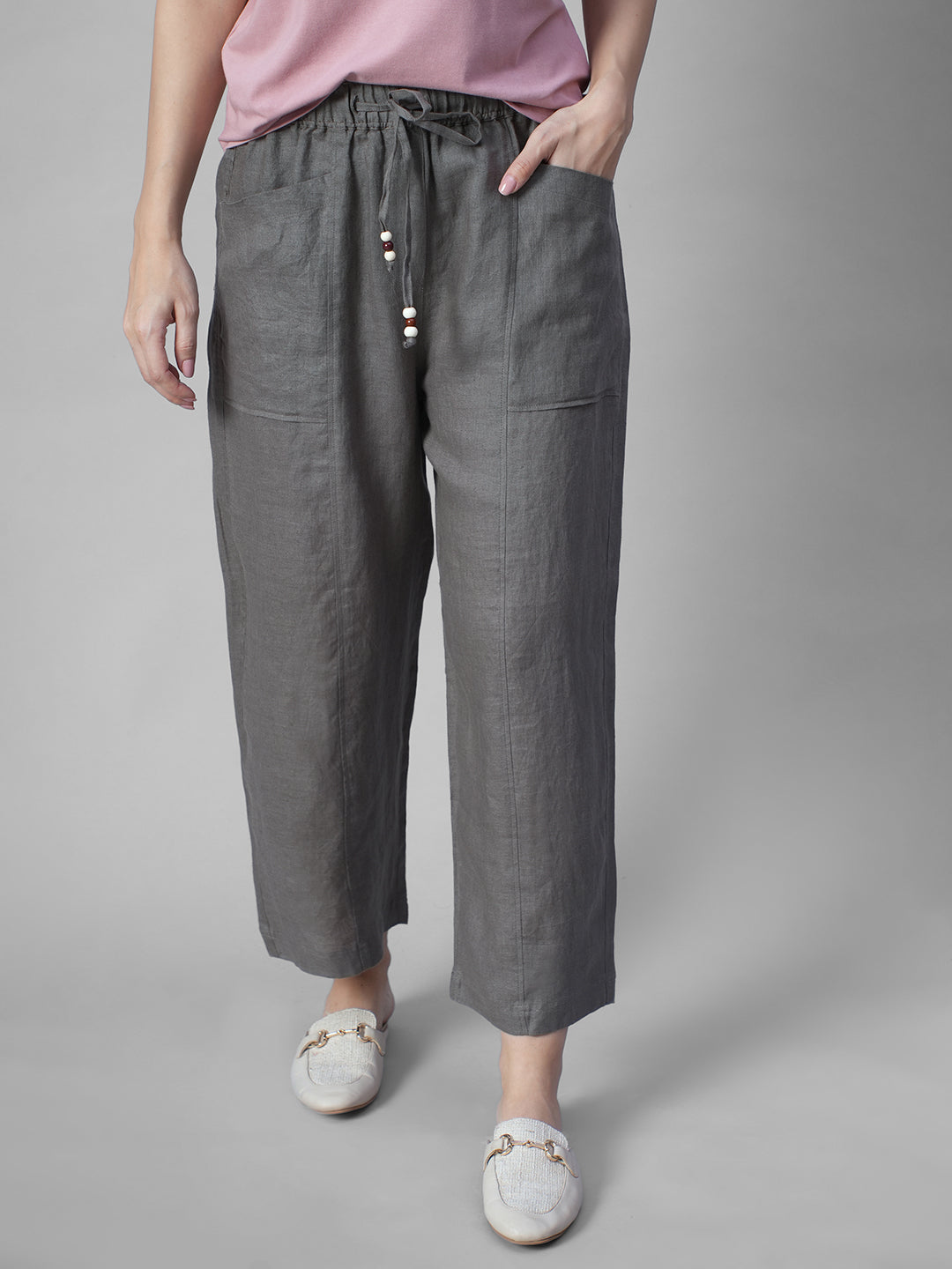 Women's Moss 100% Linen Regular Fit Pant