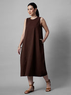Women's Brick 100% Organic Cotton Regular Fit Knit Dress