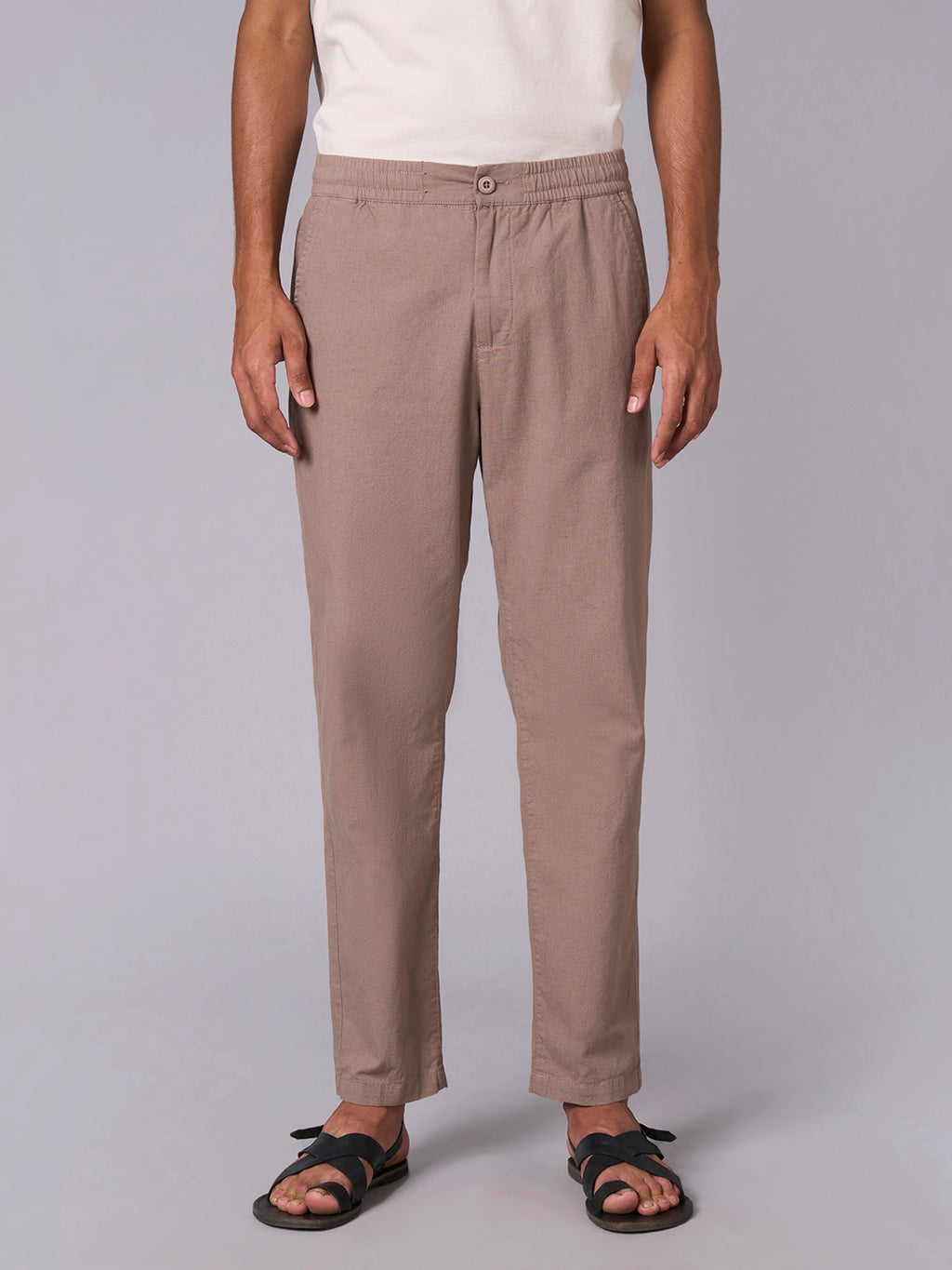 Men's Avenue Cotton Linen Regular Fit Pant