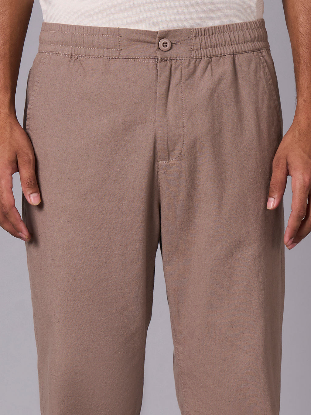 Men's Avenue Cotton Linen Regular Fit Pant