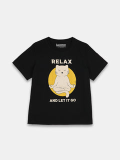 Women's Black 100% Organic Cotton Regular Fit Tshirt