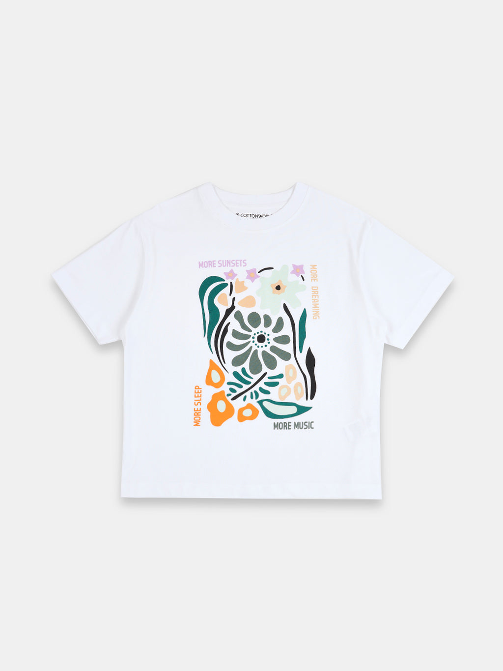 Women's White 100% Organic Cotton Regular Fit Tshirt