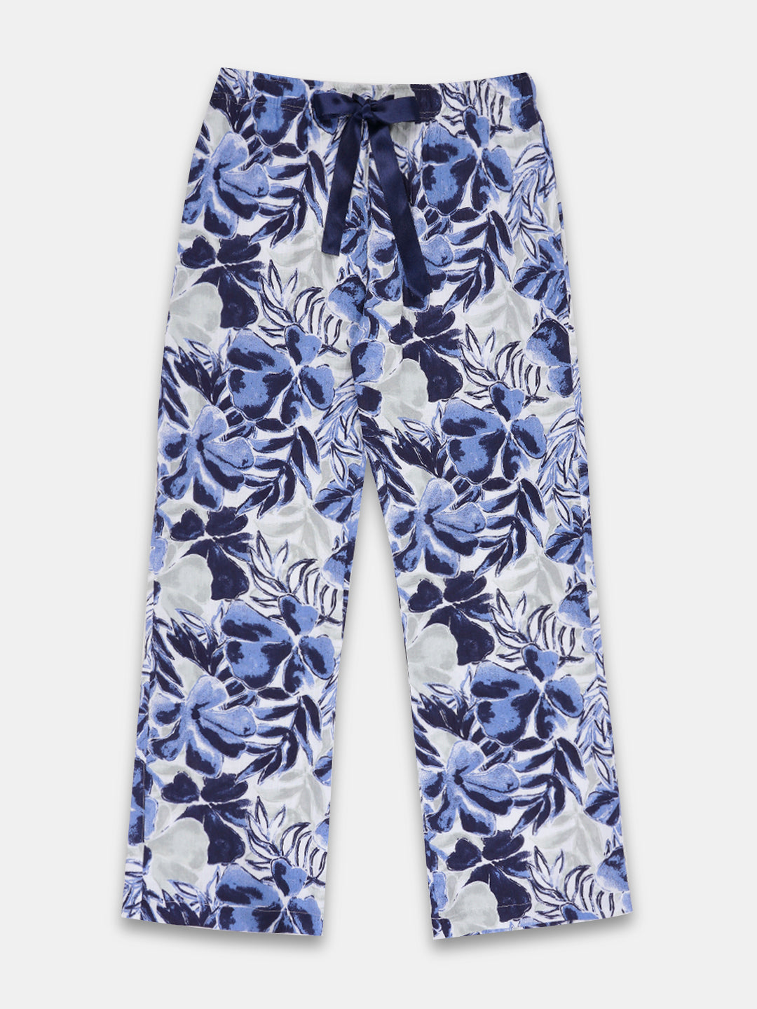 Women's Navy 100% Cotton Regular Fit Pyjama