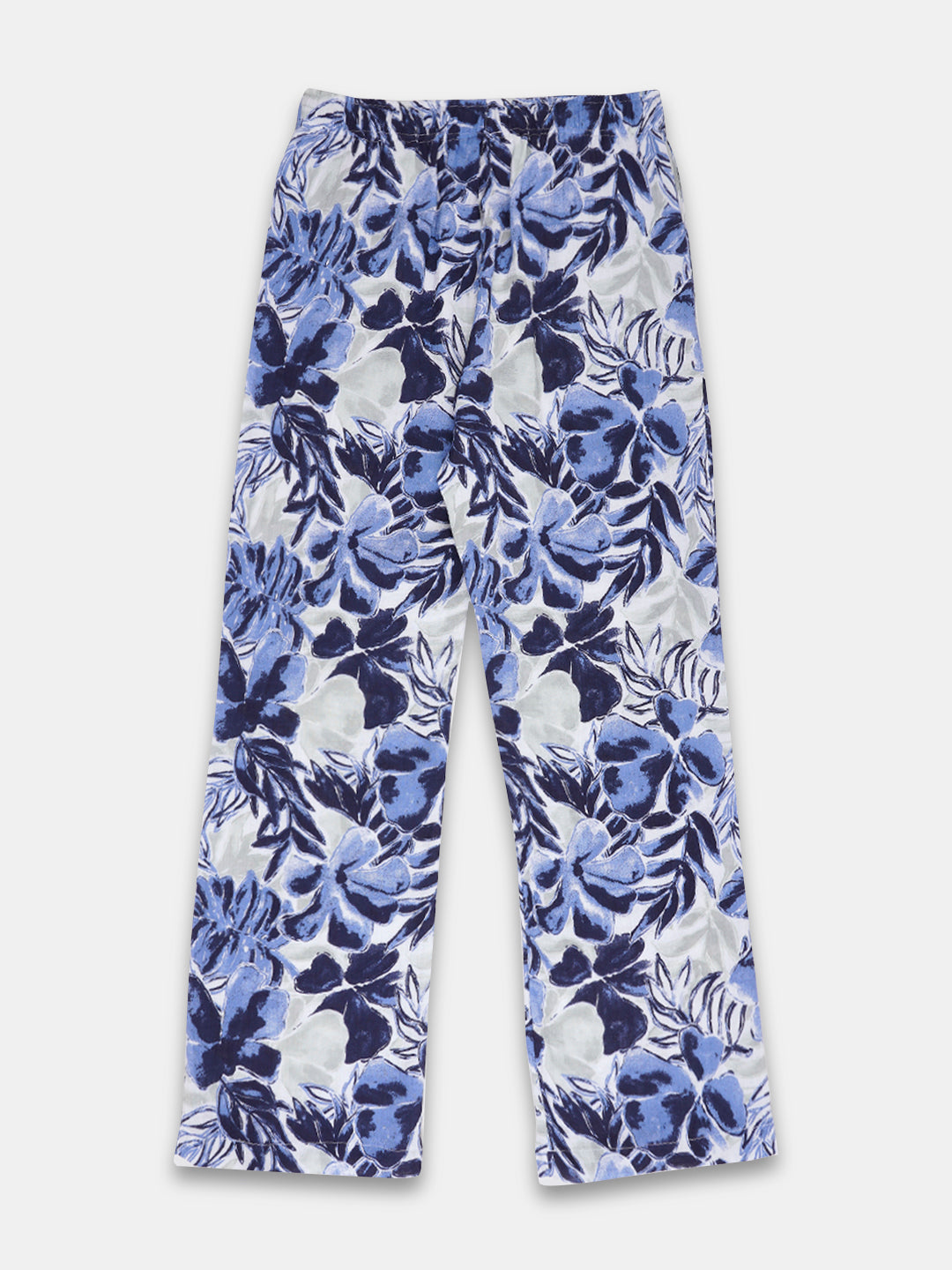 Women's Navy 100% Cotton Regular Fit Pyjama