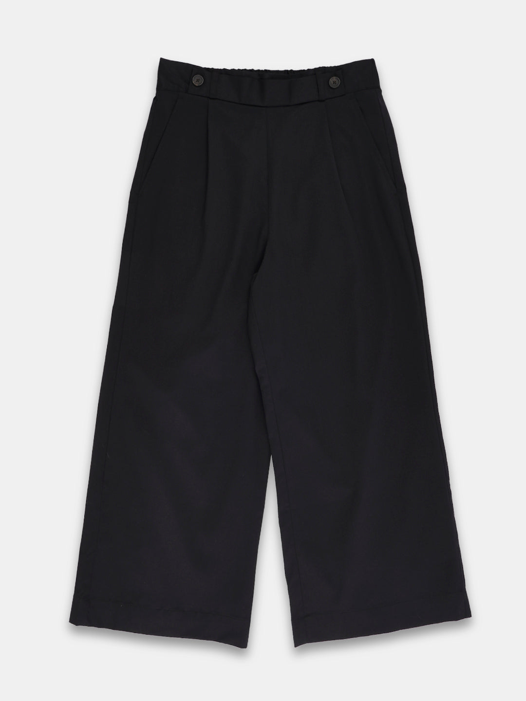 Women's Cotton Lycra Regular Fit Culotte Black