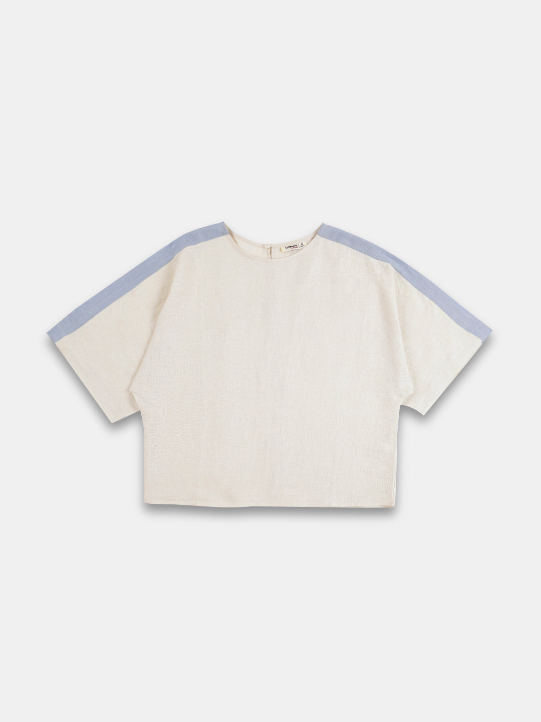 Women's Offwhite 100% Linen Relax Fit Blouse