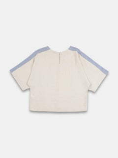 Women's Offwhite 100% Linen Relax Fit Blouse