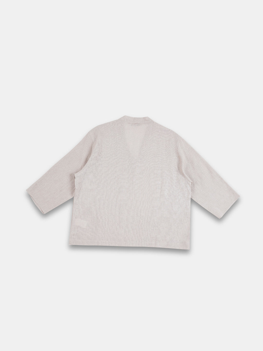 Women's Beige 100% Linen Regular Fit Blouse