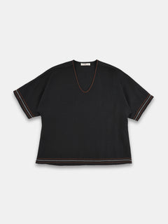 Women's Black 100% Linen Boxy Fit Blouse